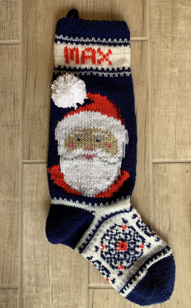 Free Knitted Santa Christmas Stocking Pattern FreeseWorks